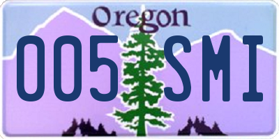 OR license plate 005SMI