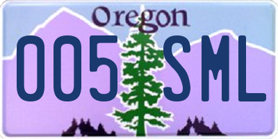 OR license plate 005SML