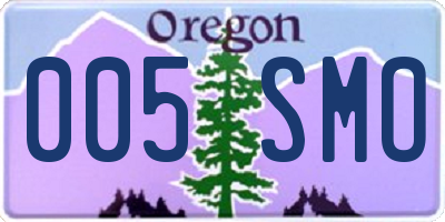 OR license plate 005SMO