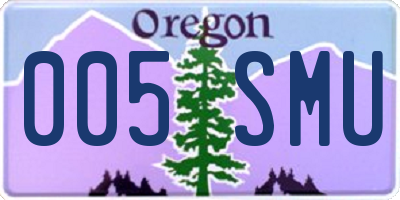 OR license plate 005SMU