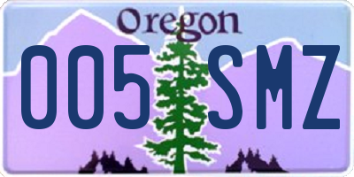 OR license plate 005SMZ