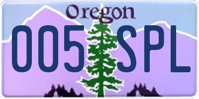 OR license plate 005SPL