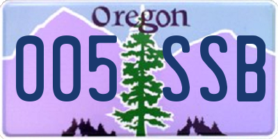 OR license plate 005SSB