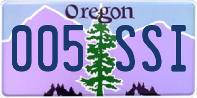 OR license plate 005SSI