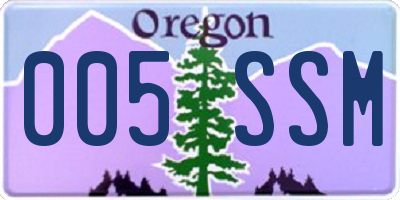 OR license plate 005SSM