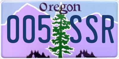 OR license plate 005SSR
