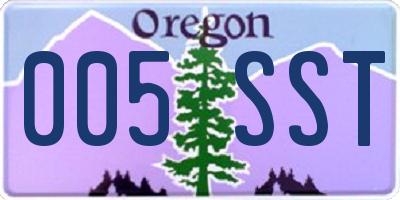 OR license plate 005SST