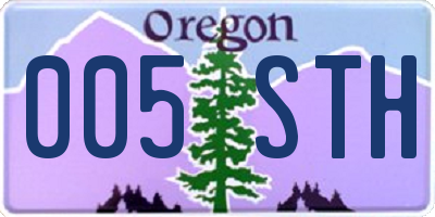 OR license plate 005STH