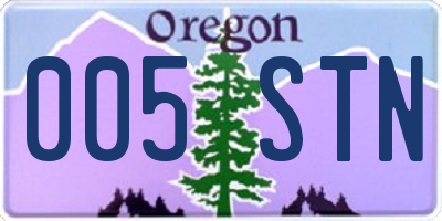 OR license plate 005STN