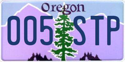 OR license plate 005STP