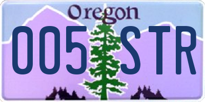 OR license plate 005STR