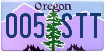 OR license plate 005STT