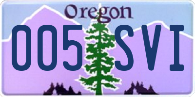 OR license plate 005SVI