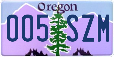 OR license plate 005SZM