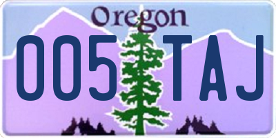 OR license plate 005TAJ