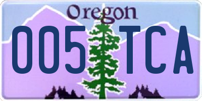 OR license plate 005TCA