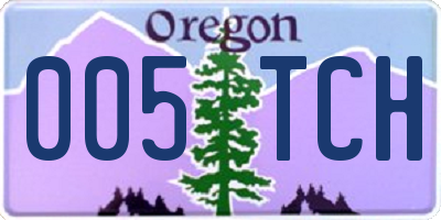 OR license plate 005TCH