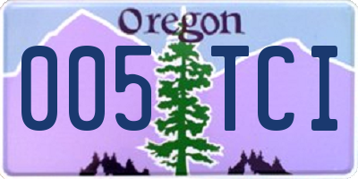 OR license plate 005TCI