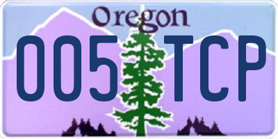 OR license plate 005TCP