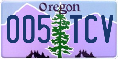 OR license plate 005TCV
