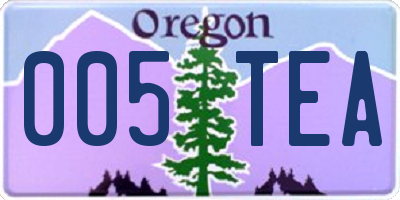 OR license plate 005TEA
