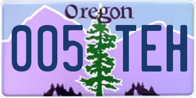 OR license plate 005TEH
