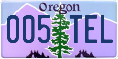 OR license plate 005TEL