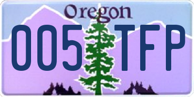 OR license plate 005TFP