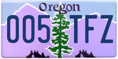 OR license plate 005TFZ
