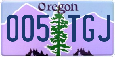 OR license plate 005TGJ