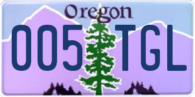 OR license plate 005TGL
