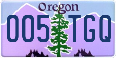 OR license plate 005TGQ
