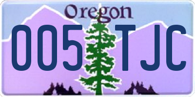 OR license plate 005TJC