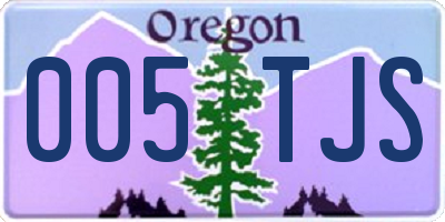 OR license plate 005TJS