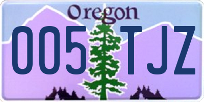 OR license plate 005TJZ