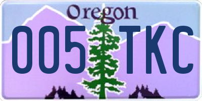 OR license plate 005TKC