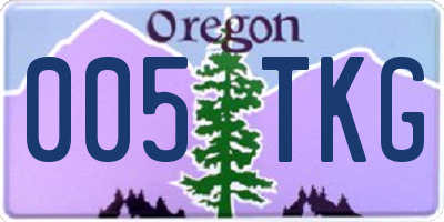 OR license plate 005TKG