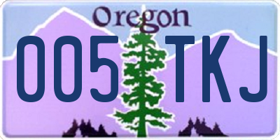 OR license plate 005TKJ