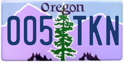OR license plate 005TKN
