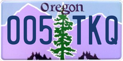 OR license plate 005TKQ