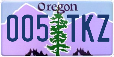 OR license plate 005TKZ