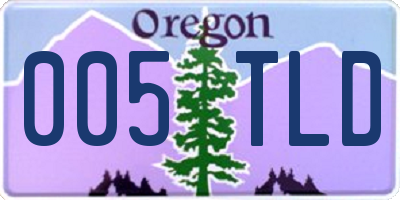 OR license plate 005TLD