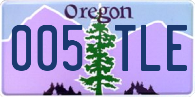 OR license plate 005TLE