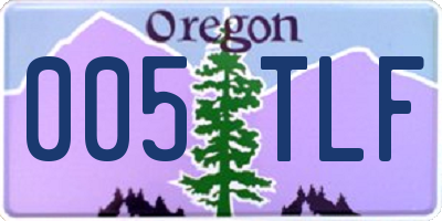 OR license plate 005TLF