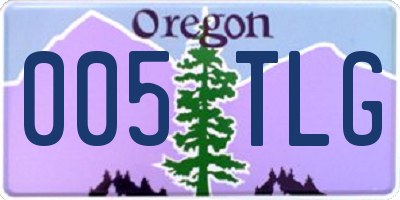 OR license plate 005TLG