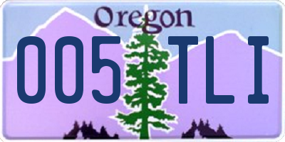 OR license plate 005TLI