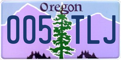 OR license plate 005TLJ