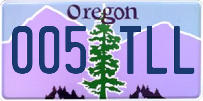 OR license plate 005TLL