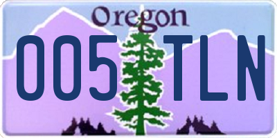 OR license plate 005TLN
