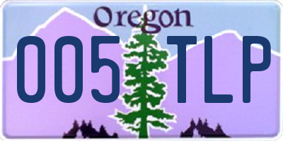 OR license plate 005TLP